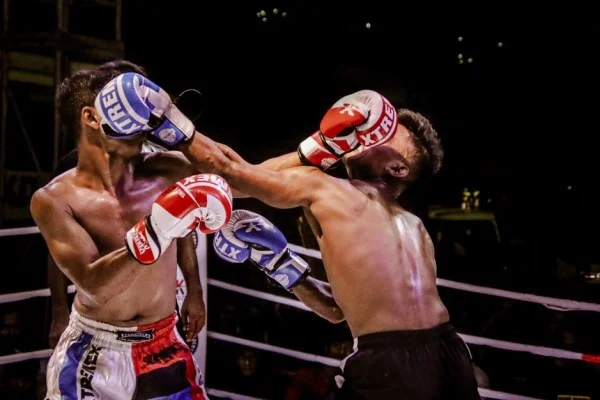 two boxers fighting